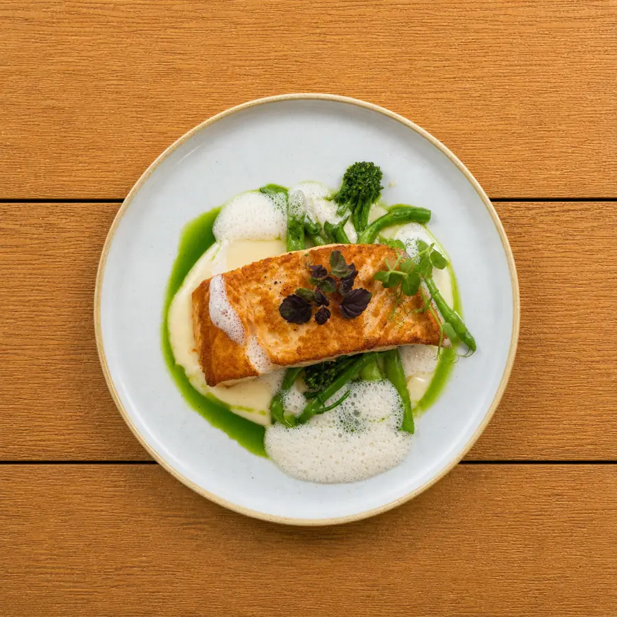 Lachsfilet von oben